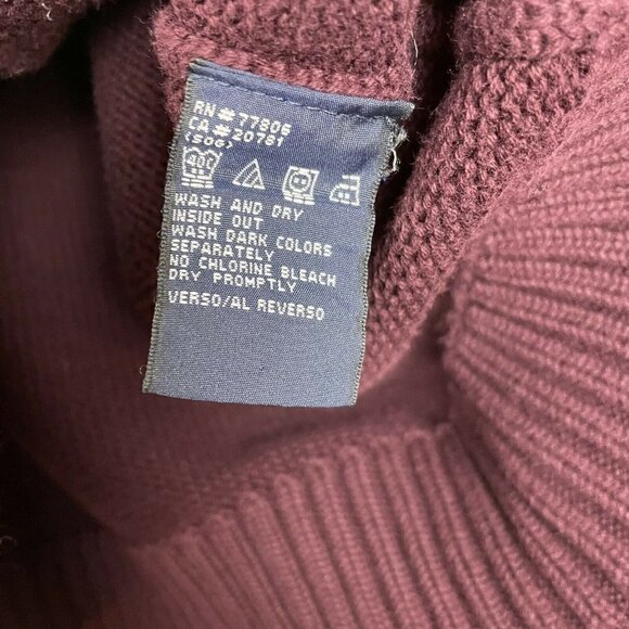 Tommy Hilfiger Maroon Red Pullover Knit Sweater Mens Size XL 100% Cotton - Picture 4 of 5